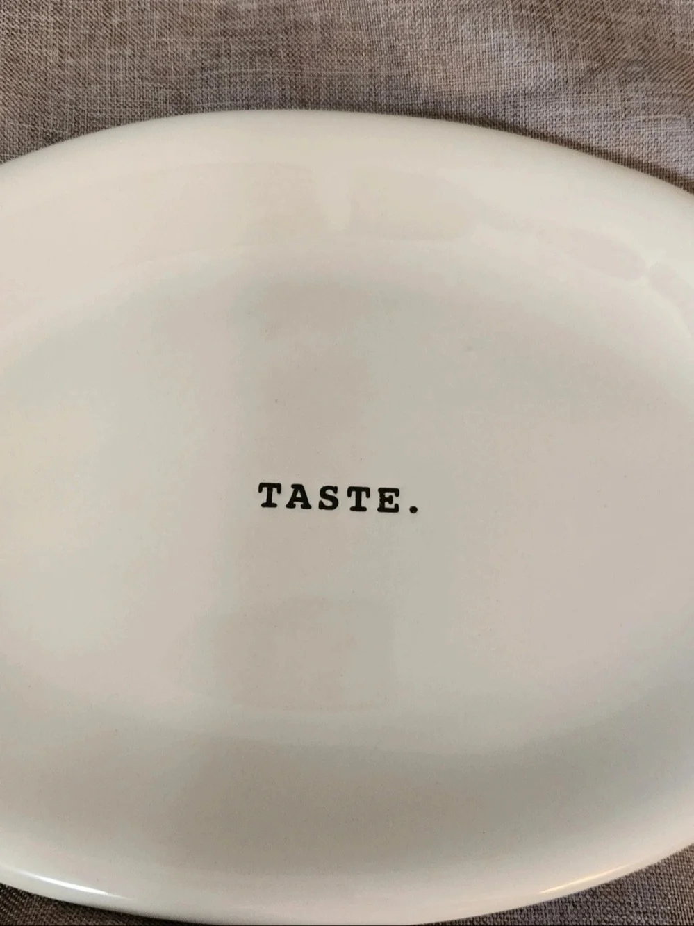 Rae Dunn Oval Cream Ceramic Appetizer Plate Set of 4